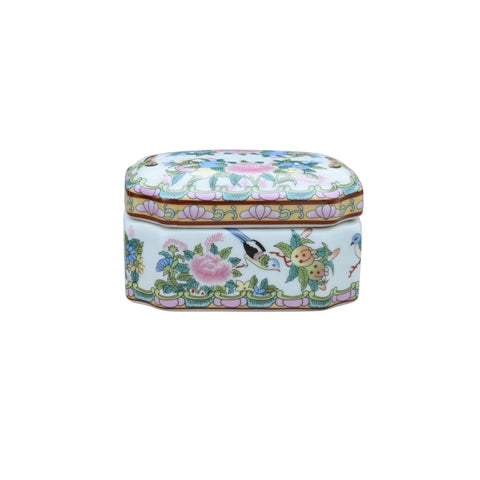 Rose Medallion Chinoiserie Corner Box