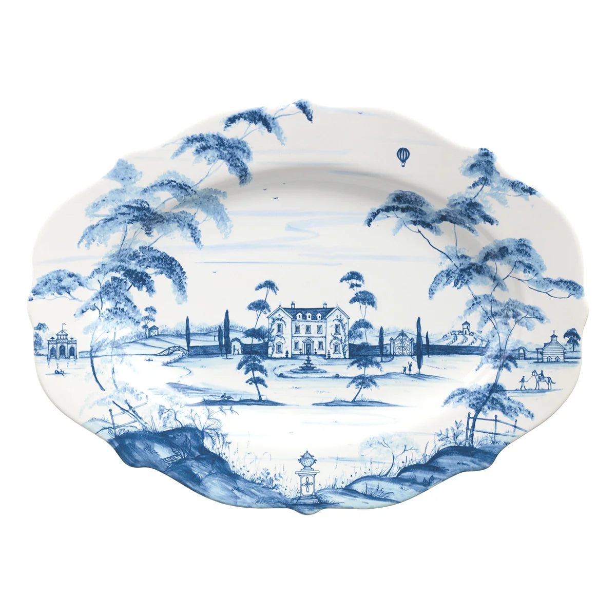 Country Estate 18.5" Platter | Delf Blue
