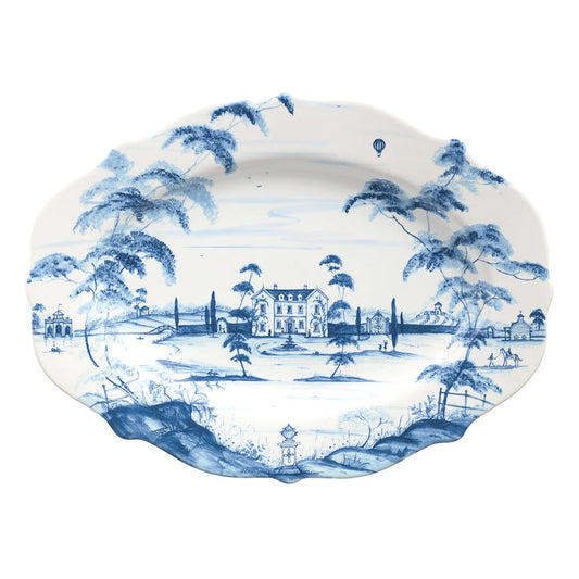 Country Estate 18.5" Platter | Delf Blue