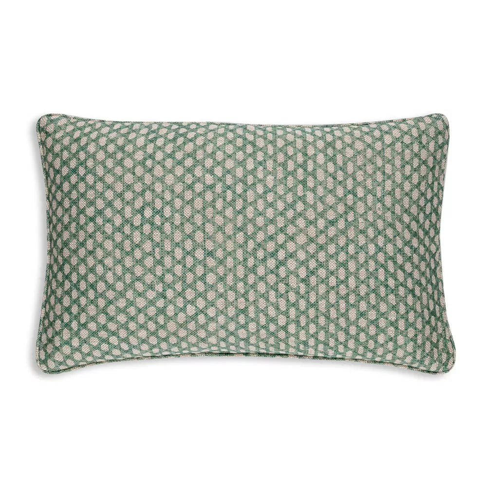 Oblong Cushion in Green Wicker CUSO-N098 | Small Oblong