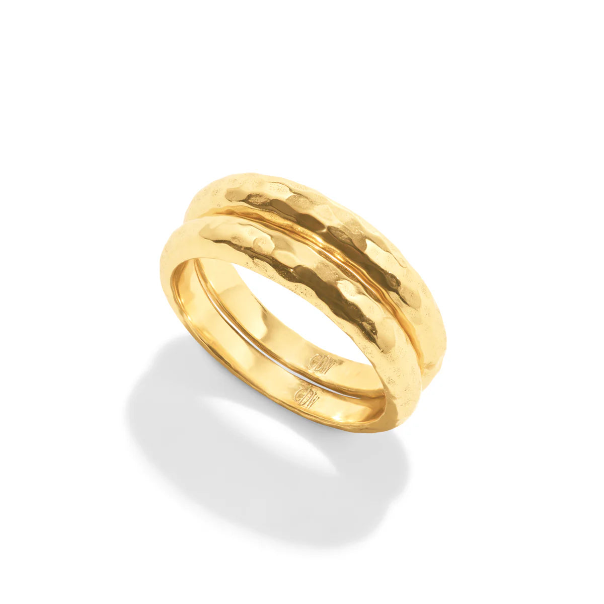 Cleopatra Slice Stacking Ring Set Gold ZCR36/710 - Size 6