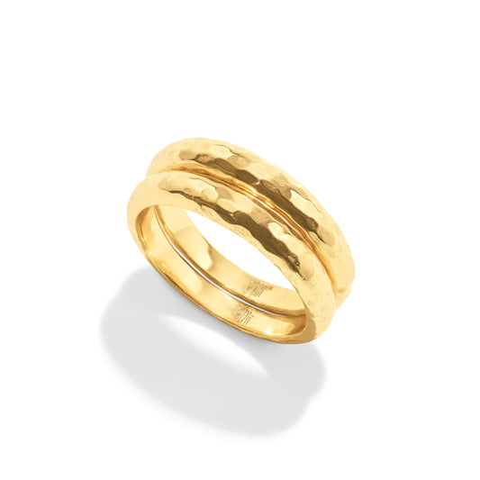 Cleopatra Slice Stacking Ring Set Gold ZCR36/710 - Size 6