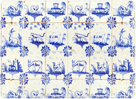 Delf Tiles Glass Cutting Board Small Rectangle