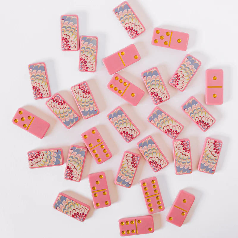 Marbled Colors Domino Set