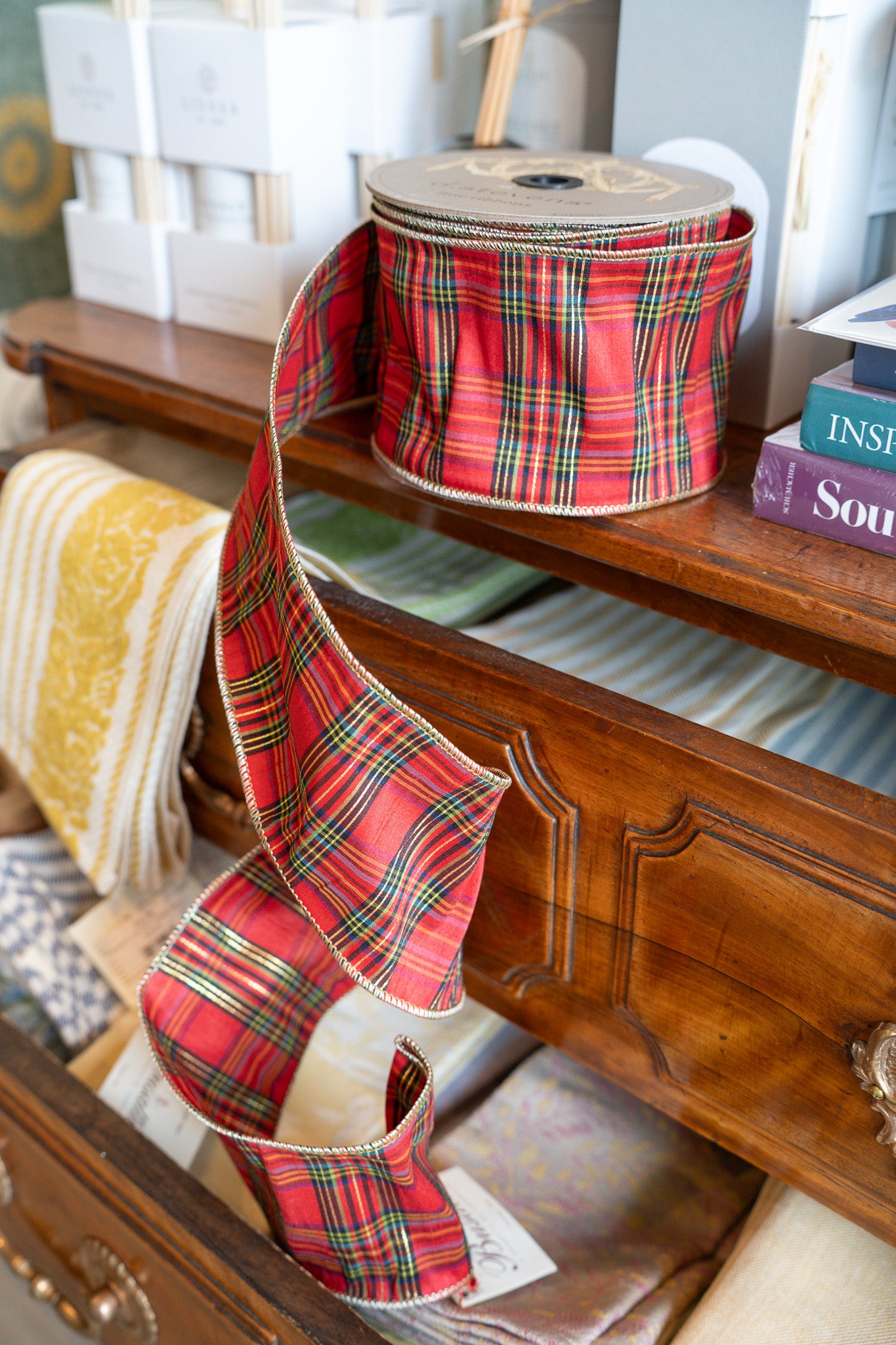 Red Plaid Ribbon | D. Stevens