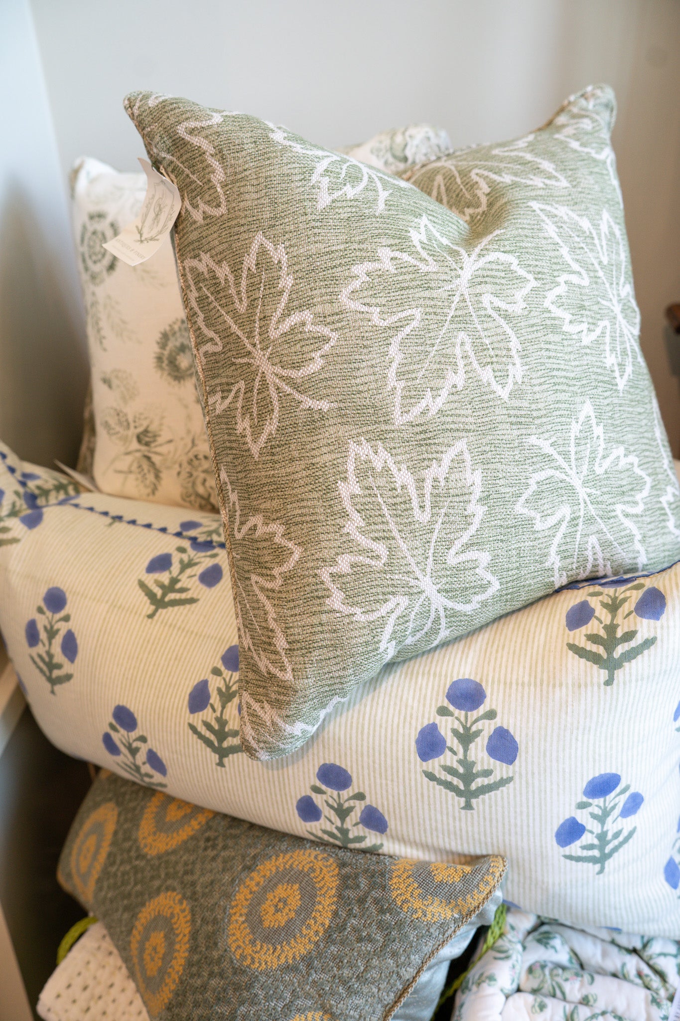 Fermoie Green Maple Pillow