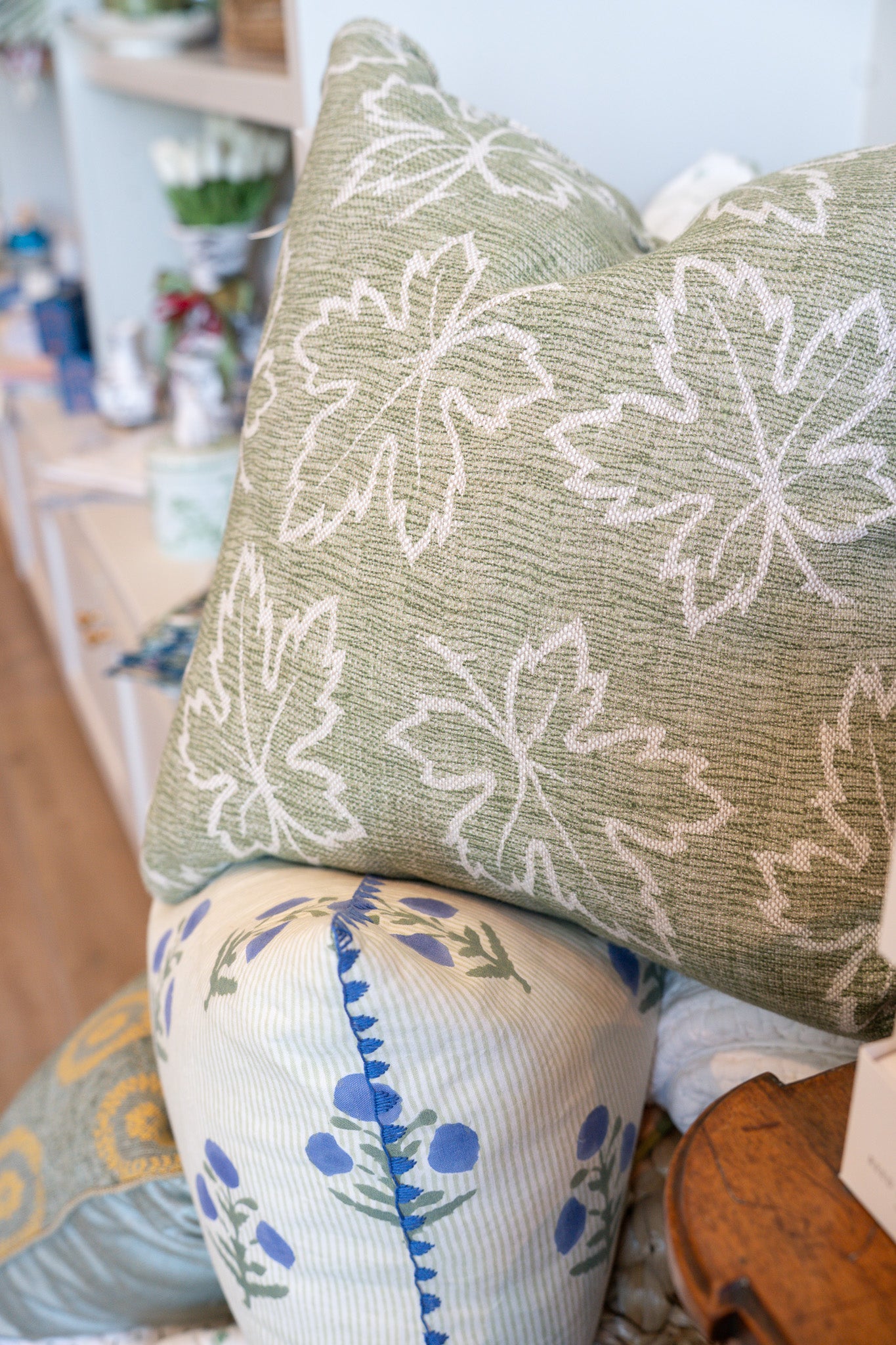 Fermoie Green Maple Pillow