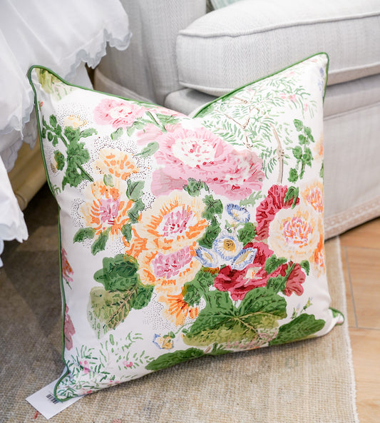 Lee Jofa Althea Blush Floral Print Pillow