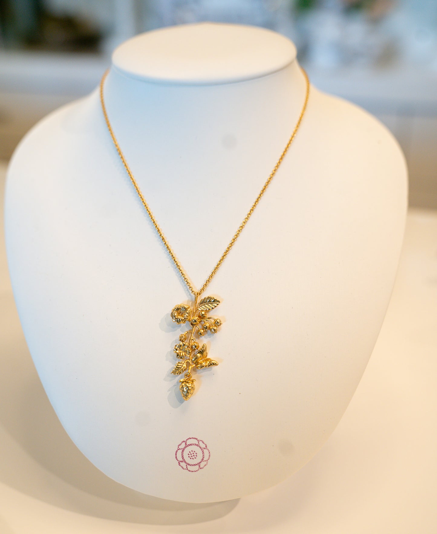 Meadow Bouquet Charm Necklace 16" +2" Gold ZMWN05/710