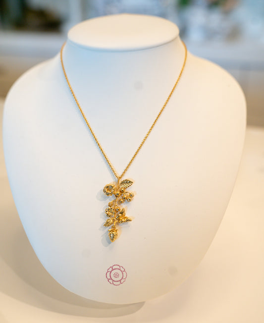 Meadow Bouquet Charm Necklace 16" +2" Gold ZMWN05/710