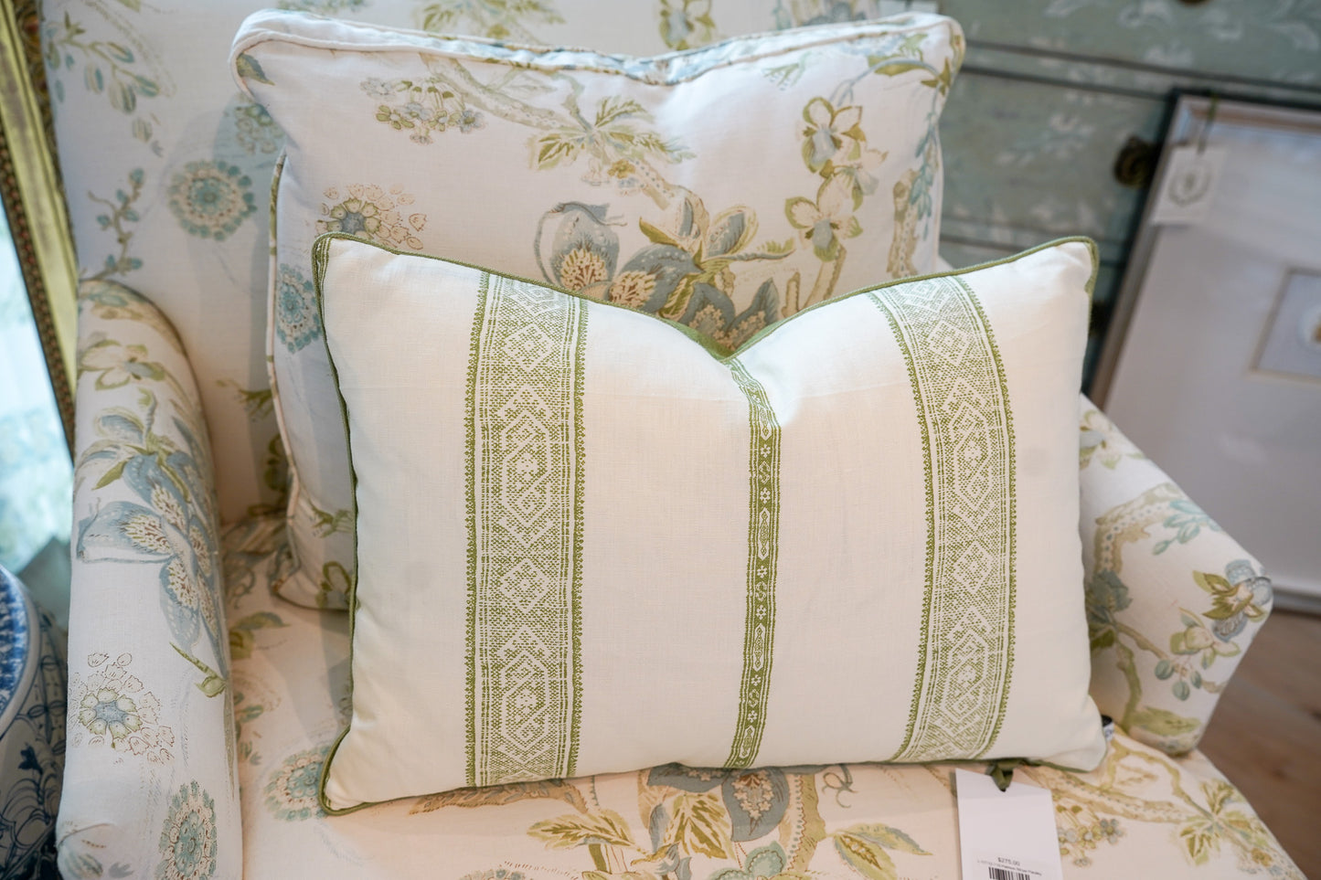 Patmos Stripe Parsley Pillow