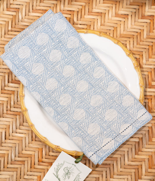 Gioco di Vienna 20" Woad Blue | Napkin | Busatti Col.135 Hemstitch