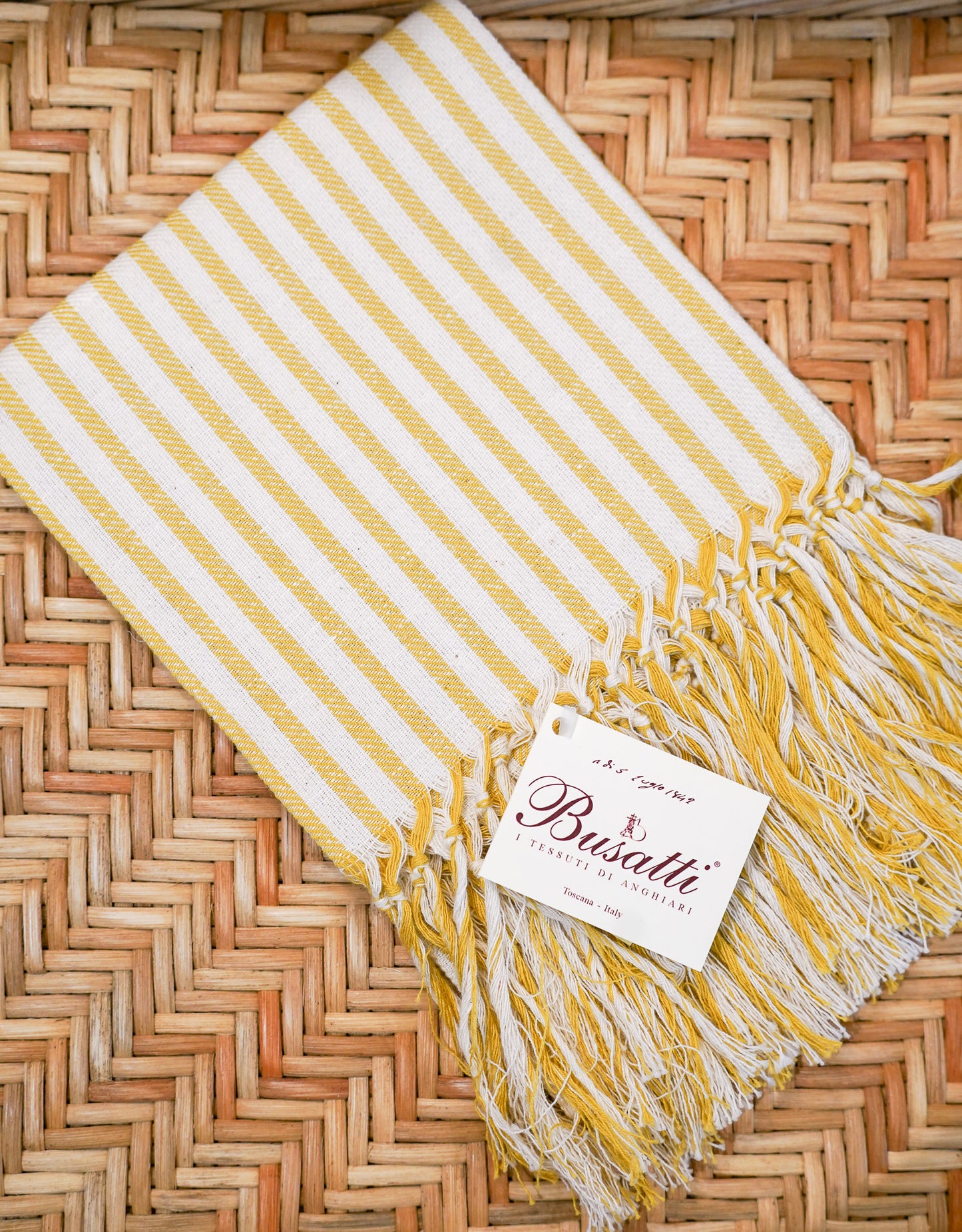 Guest Towel Mustard Fringe | Busatti | Col. 12