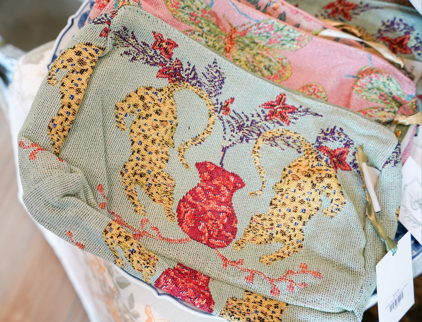 Cheetah Pair with Jar Cosmetic Pouch