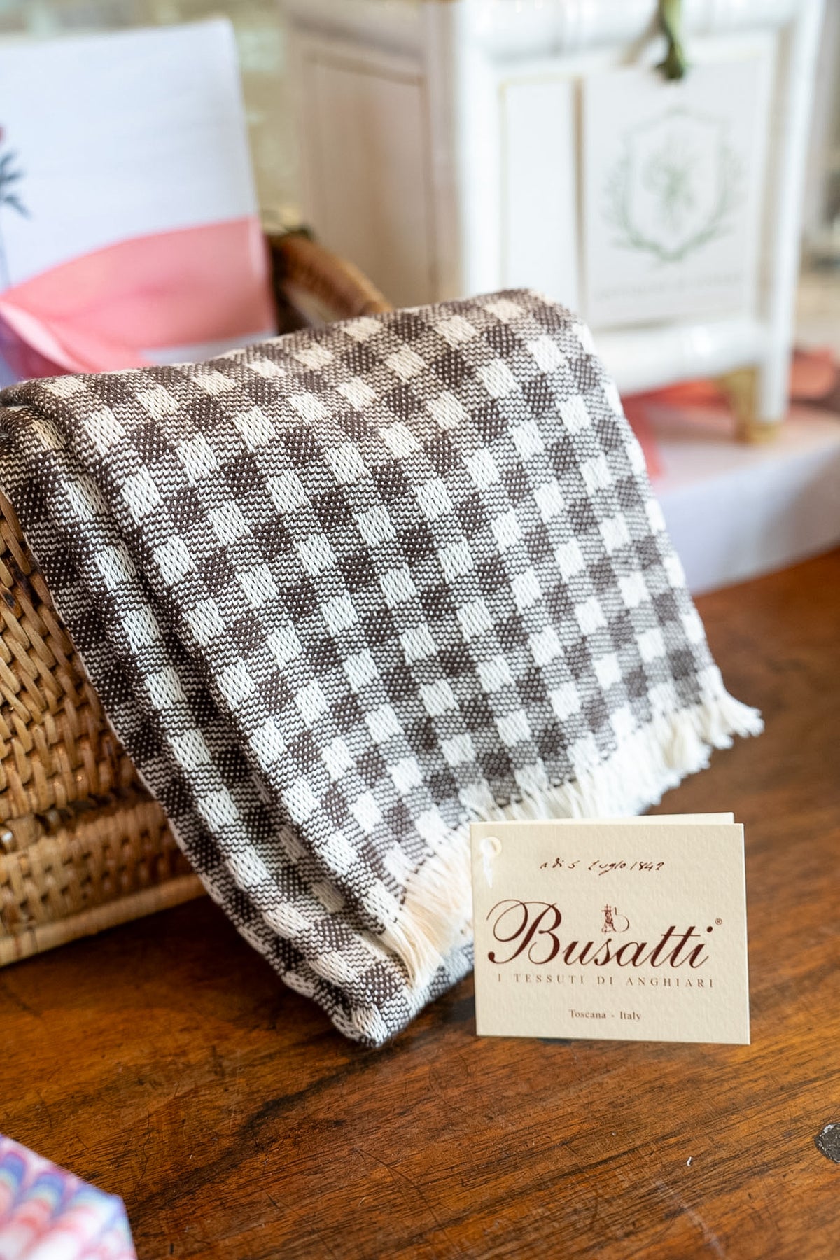 Bistrot Chocolate Brown Guest Towel with Fringe | Busatti Col. 125
