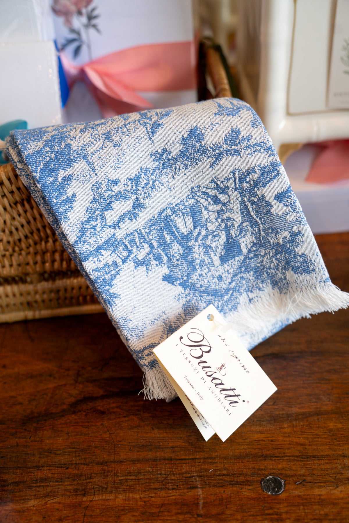 Piccola Bretagna Blue with Short Fringe | Busatti Col. 7