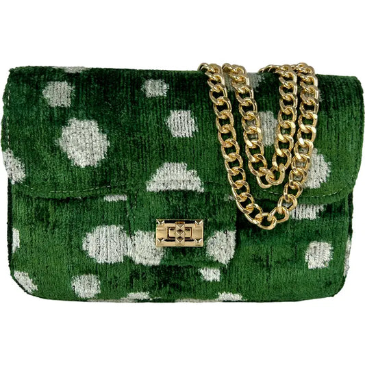 Baldiz Emerald Green Polka Dot Brooke Bag