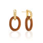 Earth Goddess Link Drop Earrings | Teak