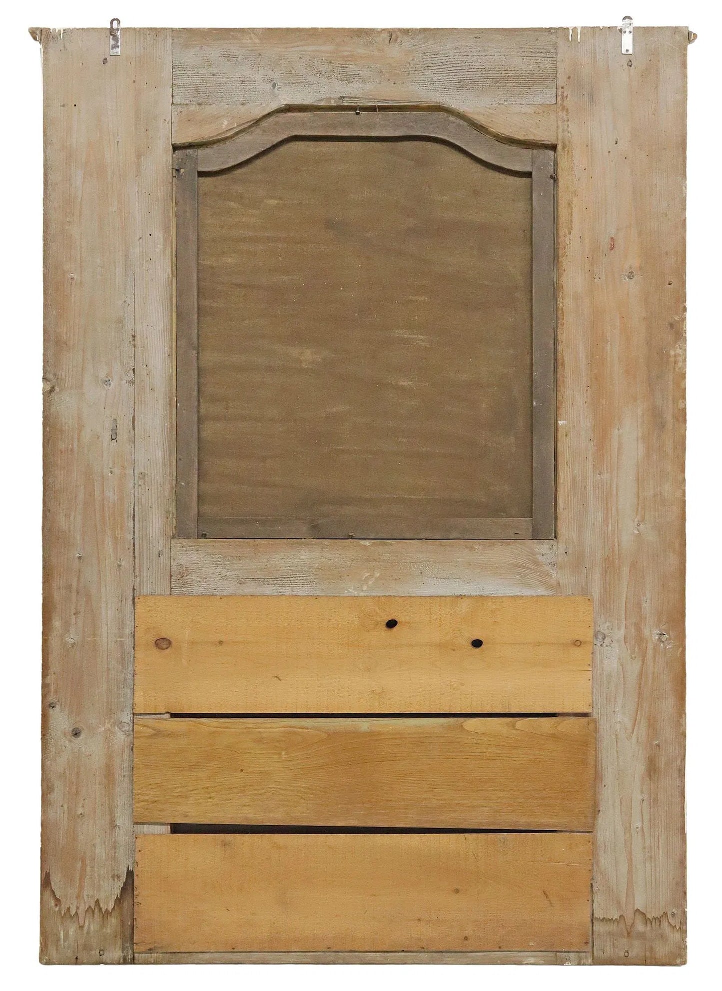 French Louis XVI Style Giltwood & Painted Trumeau Mirror