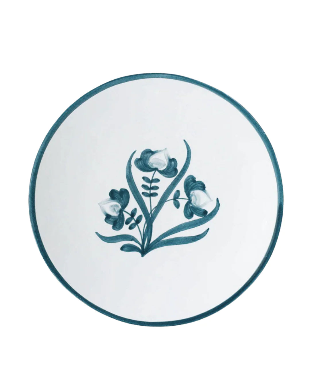 Lisbon Floral Salad Plate  ~ hand painted | French Bleu