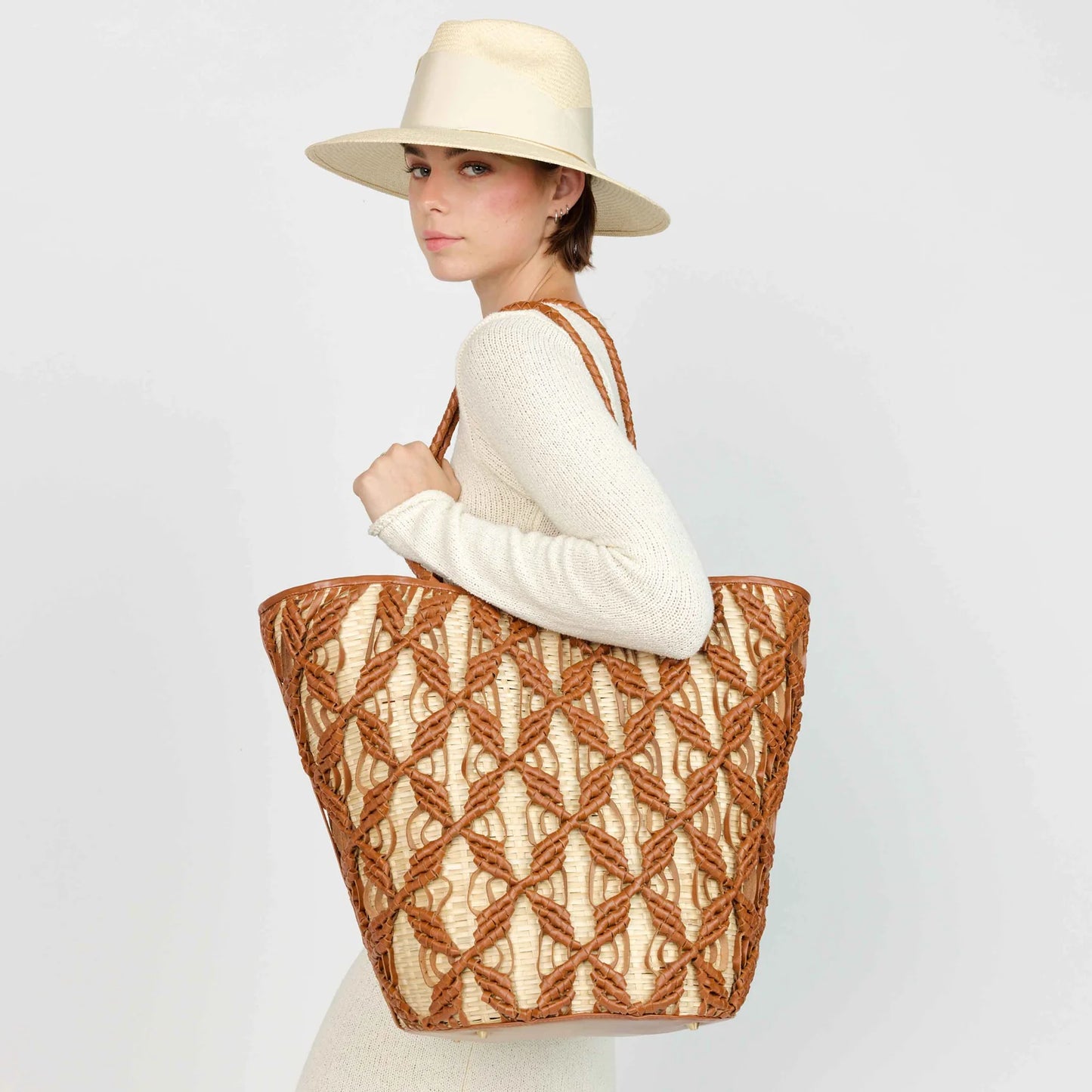 Helix Woven Tote | Cinnamon