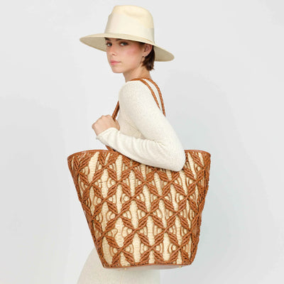 Helix Woven Tote | Cinnamon