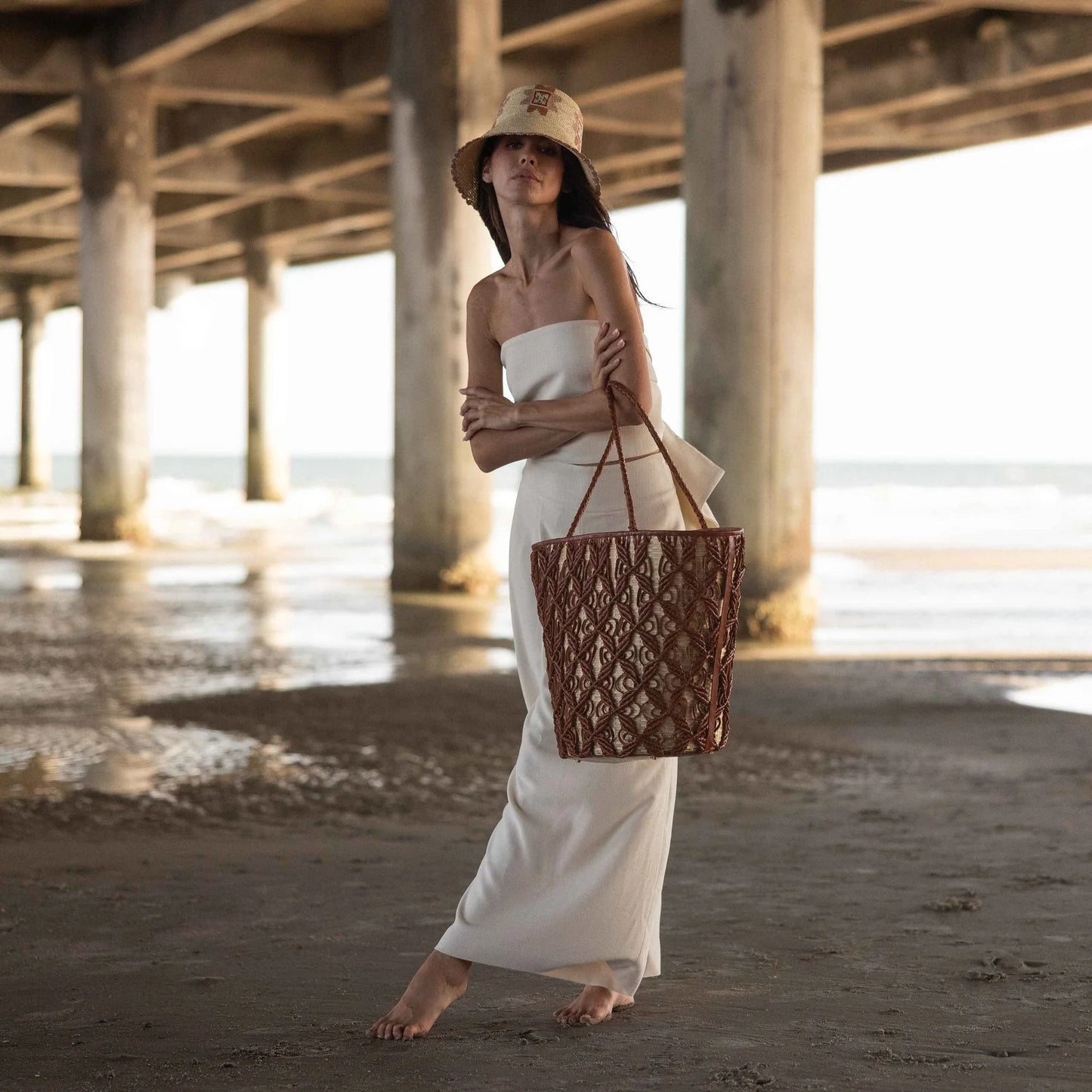 Helix Woven Tote | Cinnamon