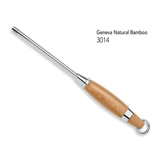 Geneva Natural Bamboo Lighter | Brown Silver - Refillable