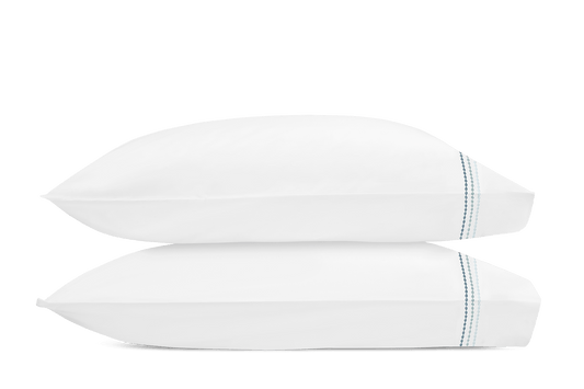 Amara Triple Pearl Standard Pillowcase Pair | Hazy Pool