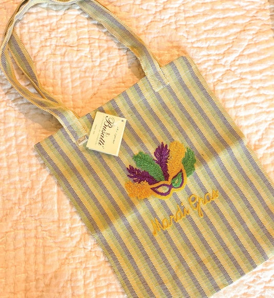 Hand Embroidered Mardi Gras | Busatti Shopper Pomelo Col. 12/8/132