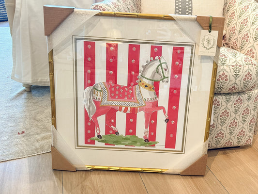 High Stepping Hobby Horse | Pink & White