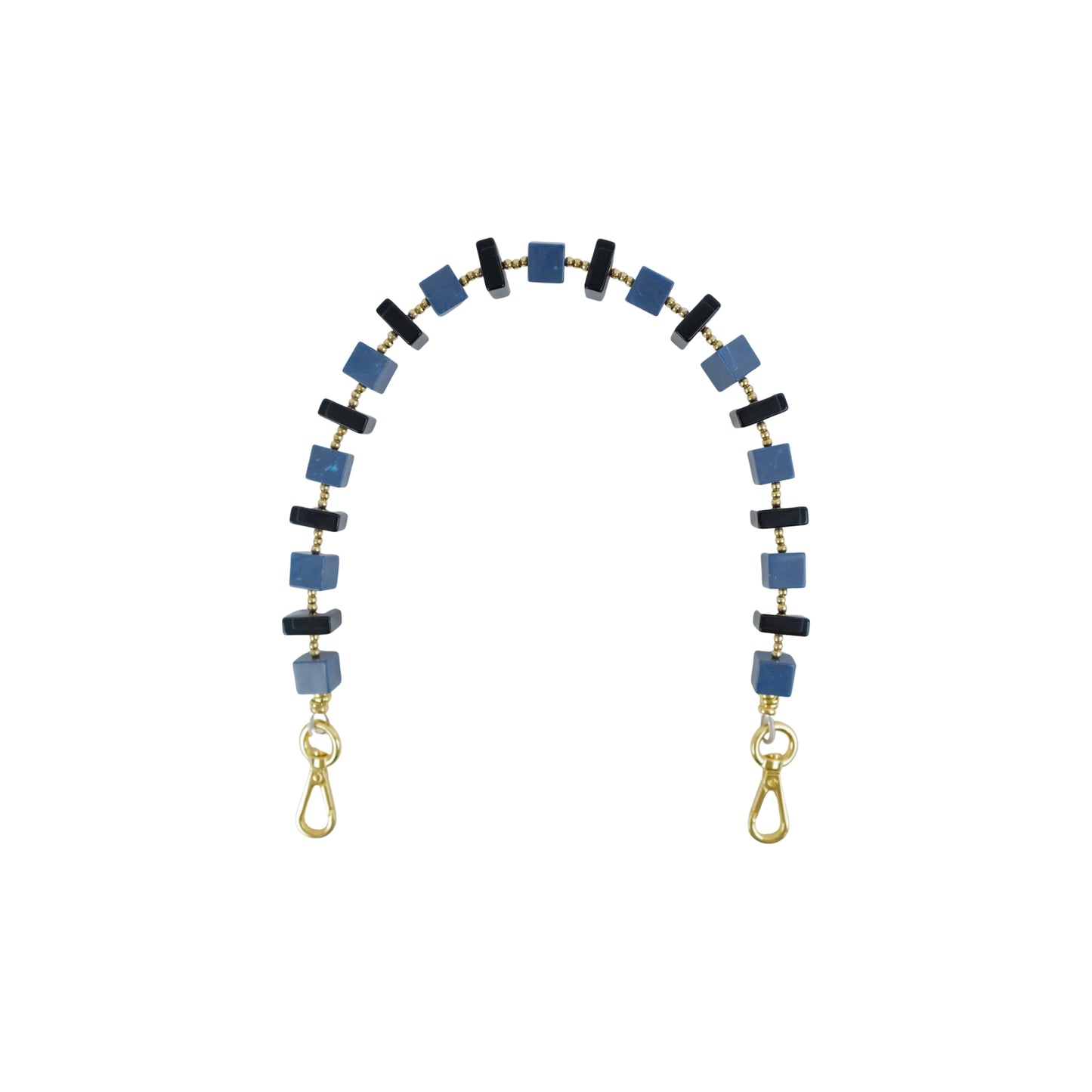 Clutch Strap | Indigo Marble Cubes