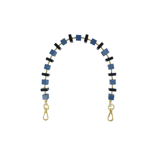 Clutch Strap | Indigo Marble Cubes
