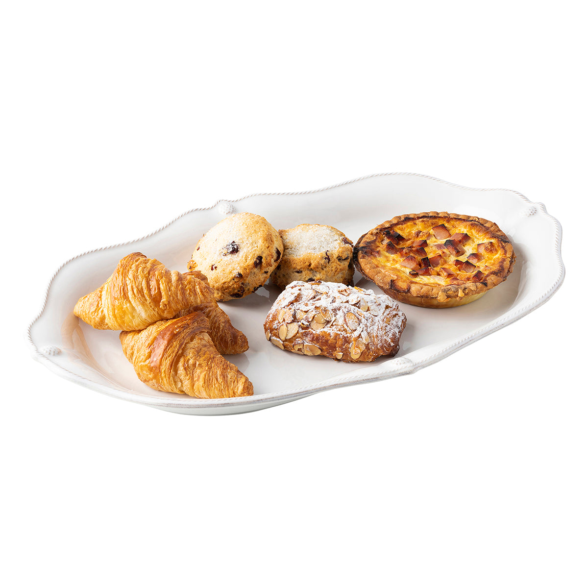 Berry & Thread 20" Platter - Whitewash