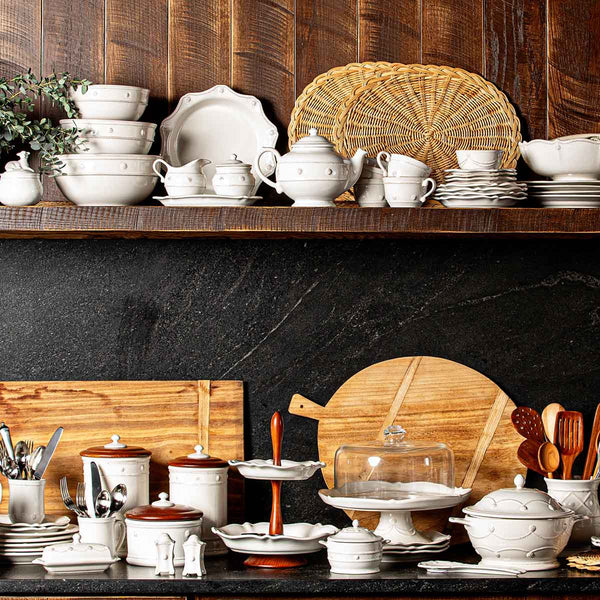 Berry & Thread 20" Platter - Whitewash