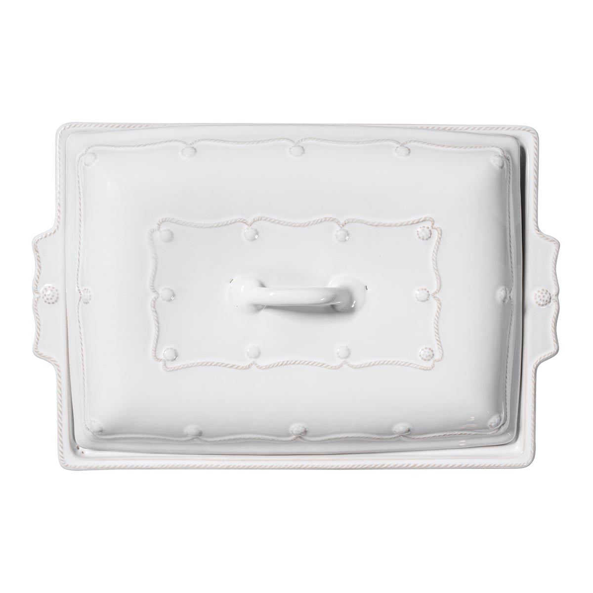 Berry & Thread 13" Rectangular Baker with Lid - Whitewash