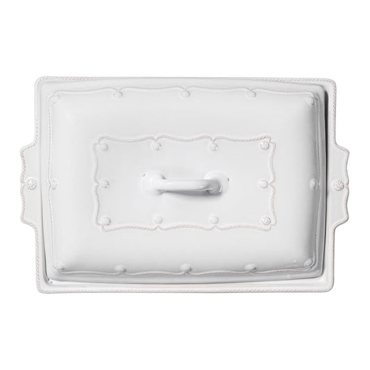 Berry & Thread 13" Rectangular Baker with Lid - Whitewash