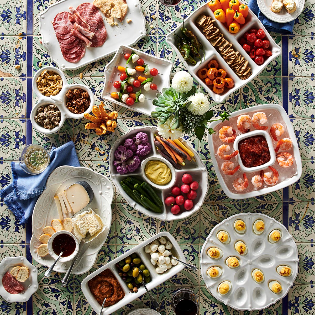 Berry & Thread 13" Deviled Egg Platter - Whitewash