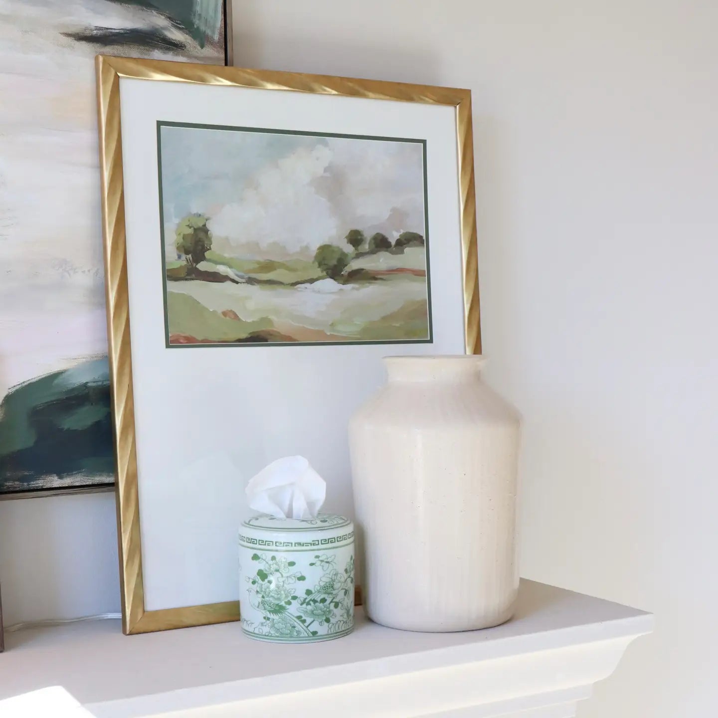 The Jade Tissue Vessel | Jade Green Floral