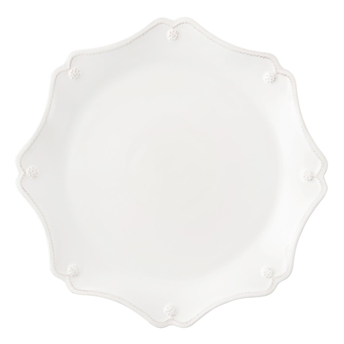 Berry & Thread Scalloped Charger - Whitewash