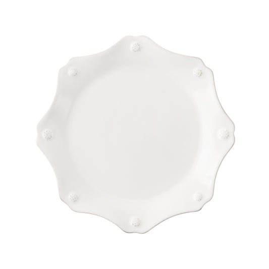 Berry & Thread Scalloped Dessert/Salad Plate - Whitewash