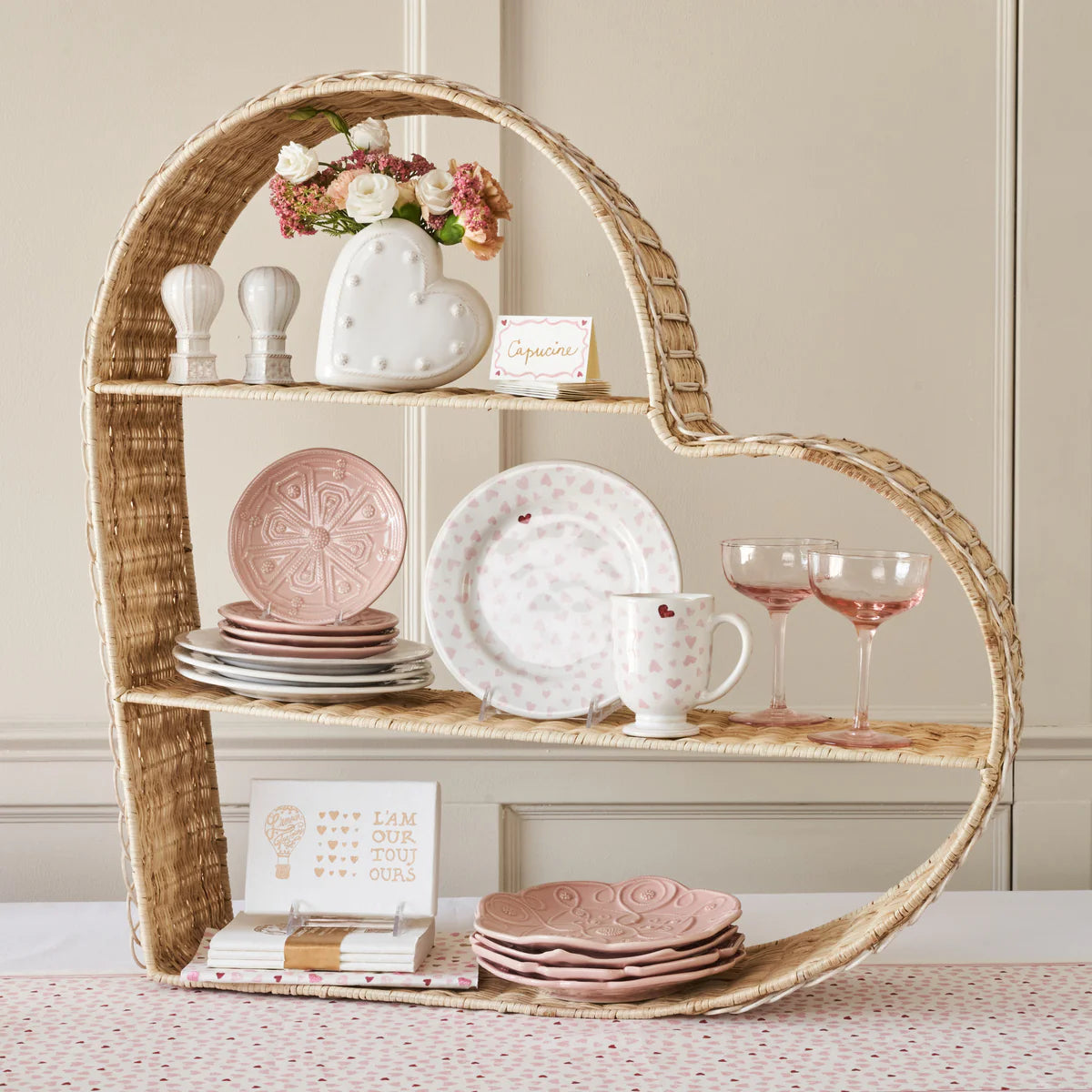 Heart Shelving Unit - Whitewash