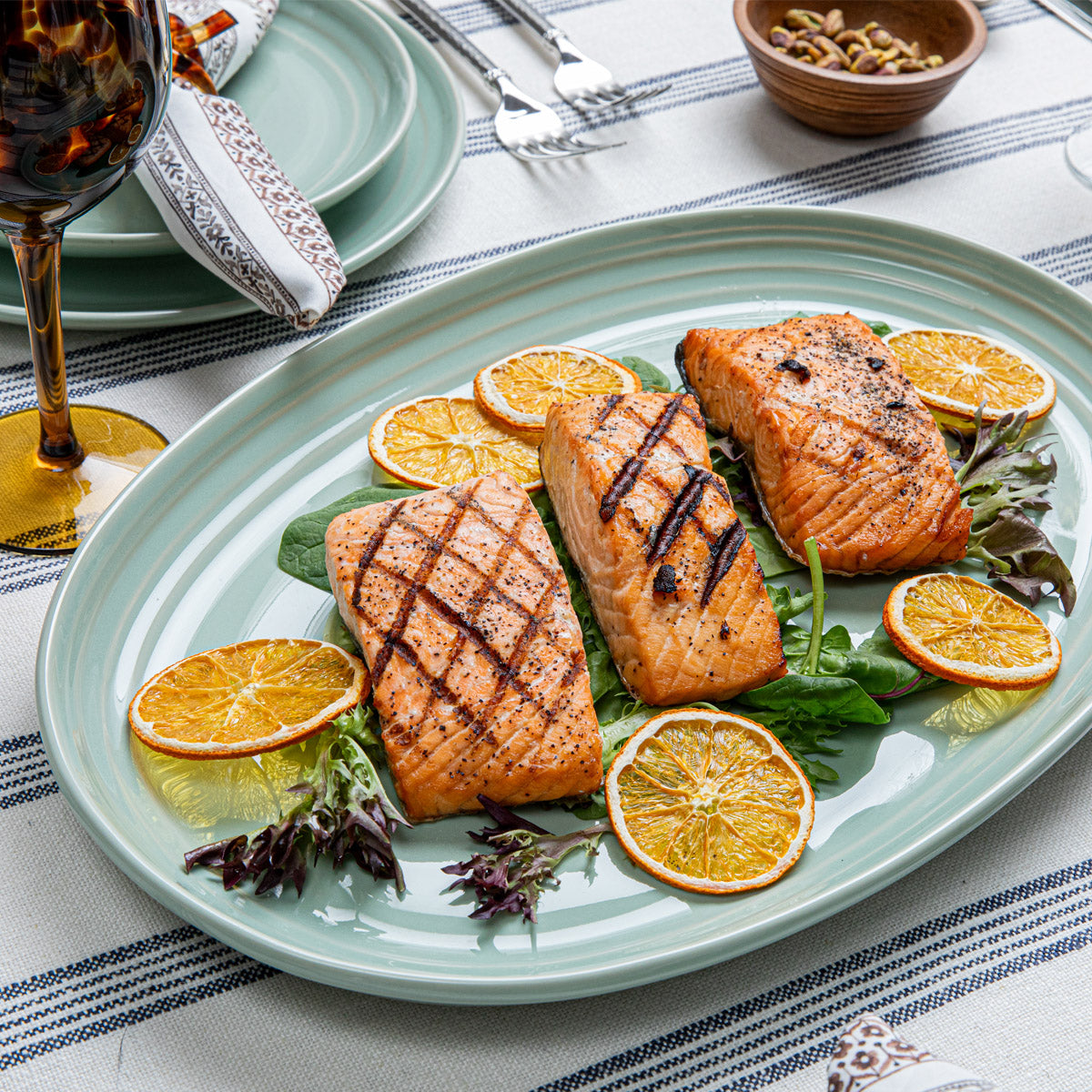 Bilbao 17" Platter - Sage