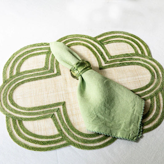 Scallop Stripe Placemat | Seagrass