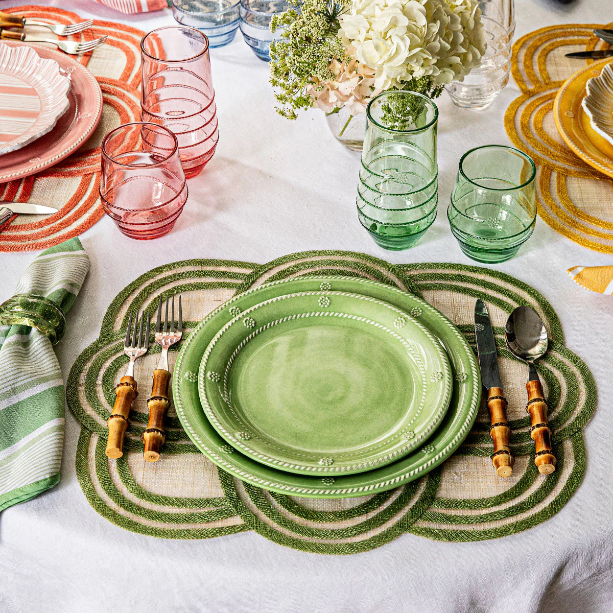 Scallop Stripe Placemat | Seagrass