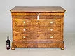 Louis Philippe Style Walnut 4 Drawer Chest - AS IS