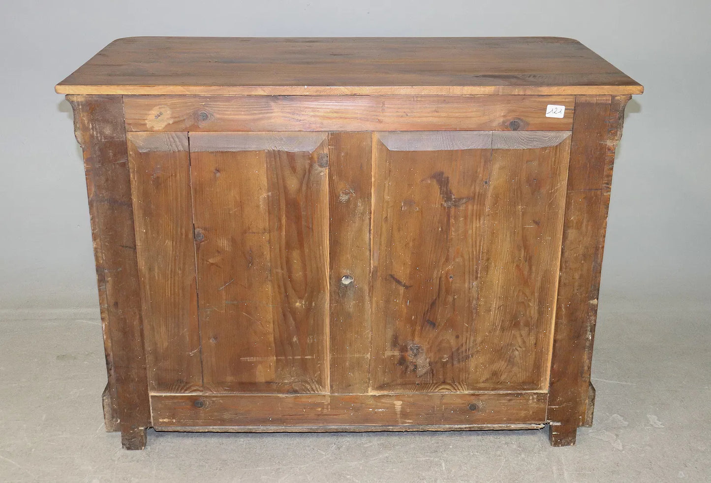 Louis Philippe Style Walnut 4 Drawer Chest - AS IS