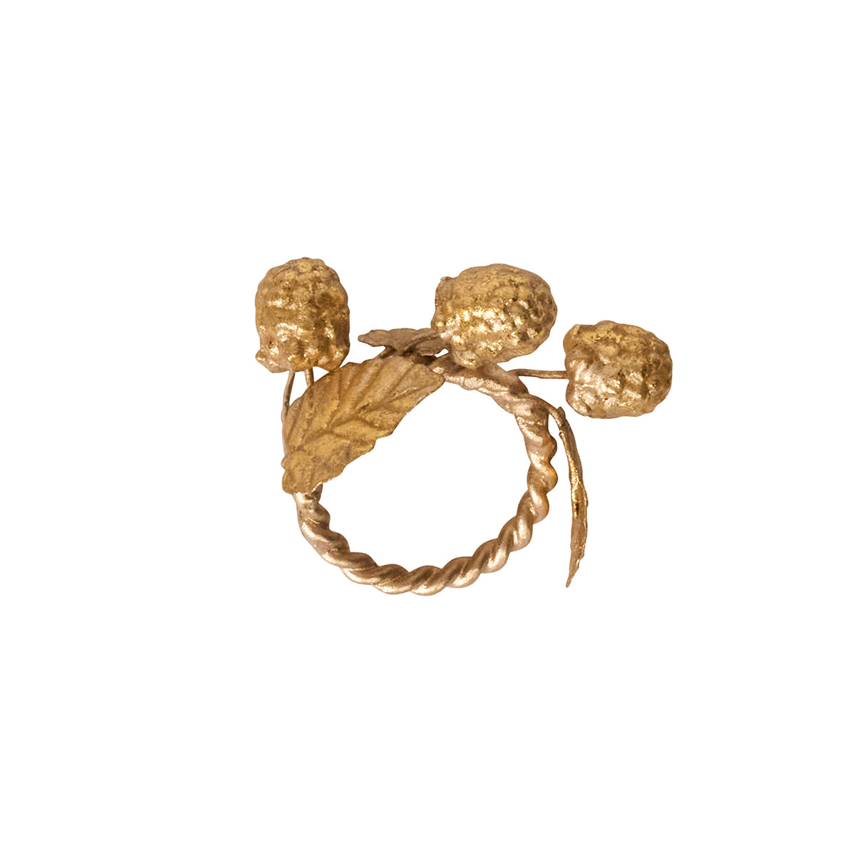 Forest Walk Leaf Napkin Ring Assorted Set/4 - Gold FW