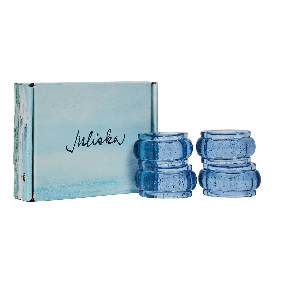 Provence Glass Napkin Ring Set/4 | Chambray