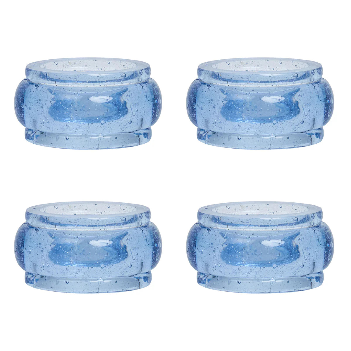 Provence Glass Napkin Ring Set/4 | Chambray